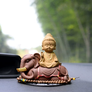 汽车摆件创意地藏王观音菩萨如来佛像车载高档保平安车上内装饰品