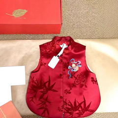 子供の福禄馬甲春秋小肥ガチョウと同じ中国風親子ベスト新年の肩の薄いベストコート
