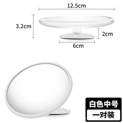 large truck, 360-degree rearview mirror, Large field of view rear view auxiliary mirror - 125cm-white-one-round-mirror-with-rubber-bottom
