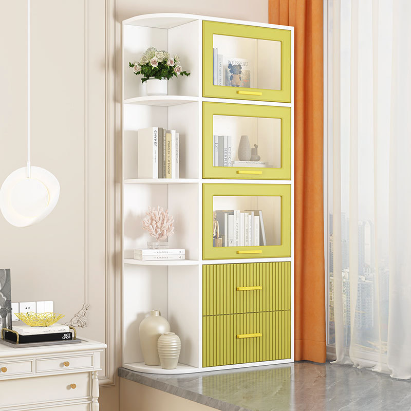 Bookshelf corner storage cabinet balcony window sill bow window cabinet storage cabinet bedroom bookshelf display cabinet miscellaneous corner cabinet