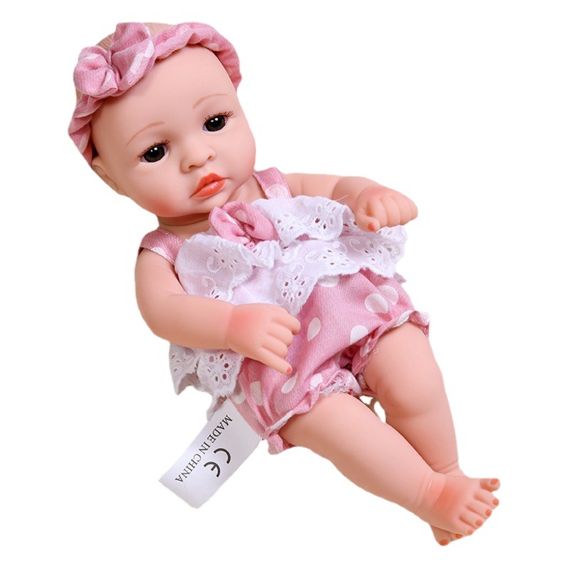 Mini 11 pulgadas muñeca reborn ojos cerrados simulación muñeca bebé niña juguete educación temprana sueño muñeca al por mayor