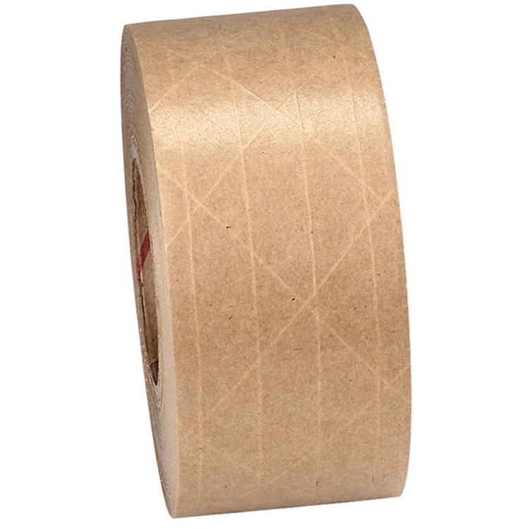 夹纤维牛皮纸胶带   夹筋湿水牛皮纸胶带   加强带线条牛皮纸胶带