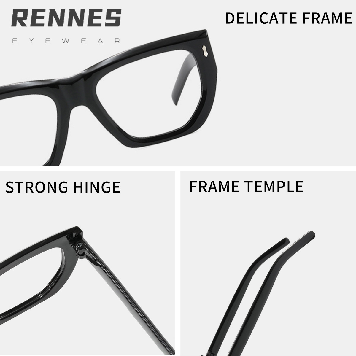 Espejo plano anti-azul retro de moda, transfronterizo, hombres y mujeres europeos y americanos, gafas de montura de miopía simples y versátiles, Glasses