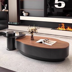 新しい中世スタイルのコーヒーテーブル組み合わせ無垢材ティーテーブルリビングルームホームハイエンドコーヒーテーブルテーブルレトロわびさびスタイル