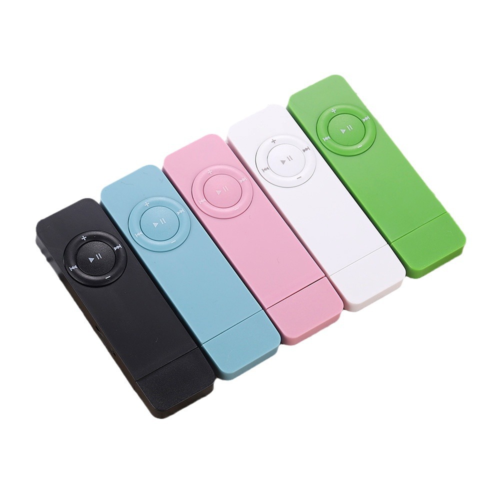 Fábrica en stock al por mayor MP3 Walkman caramelo mini reproductor de MP3 soporte independiente de hasta 64GB tarjeta