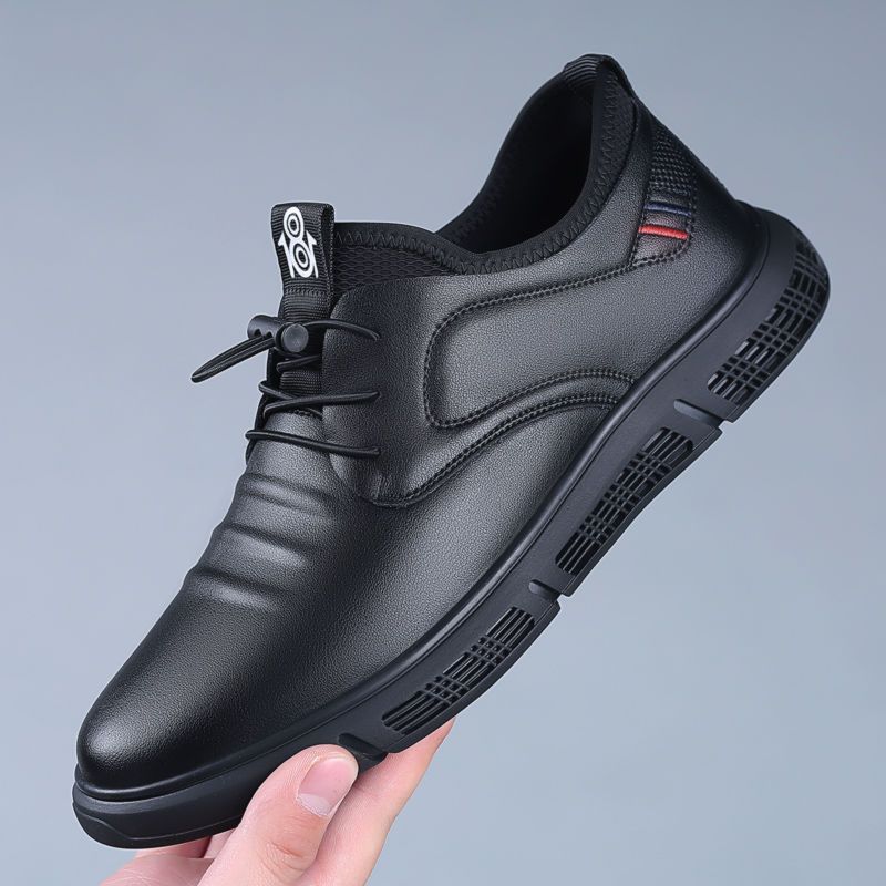 Zapatos de cuero casuales para hombres, suela suave, antideslizante, moda, zapatos de cuero cómodos de un solo pedal, zapatos de trabajo de cocina, venta al por mayor transfronteriza