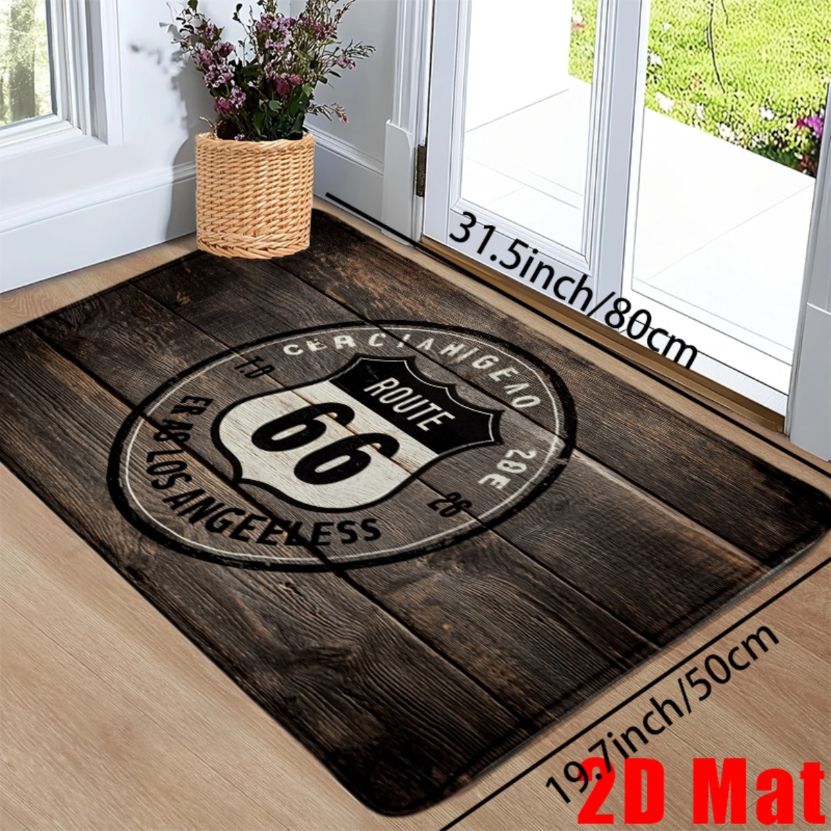 TEMU American retro distressed style diatomite floor mat, dirt-resistant entrance mat, bathroom absorbent foot mat, available for drop shipping