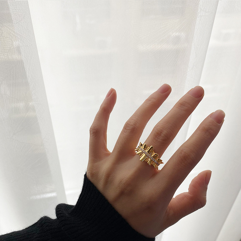 Simple Style Geometric Brass Adjustable Ring In Bulk display picture 2