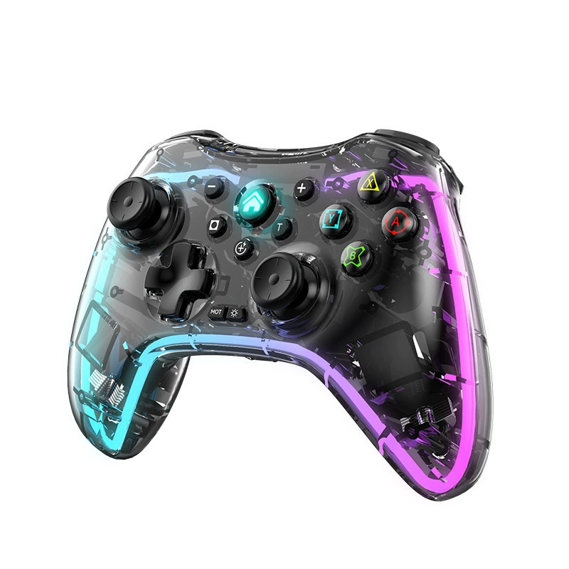 SWITCH transparent RGB glare Bluetooth gamepad computer mobile phone Android locomotive elite Switch handle