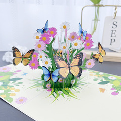 Ins style birthday card Mother's Day heartfelt gift birthday bouquet creative three-dimensional gratitude card Amazon