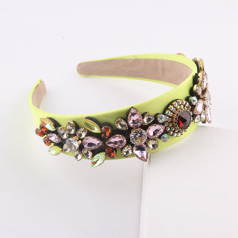 180g Weight Headwear Classification Travel Occasion Arylic Material Geometric, Plaid Pattern Women'S Gender Baroque Colorful Rhinestone Headband Wholesale 3