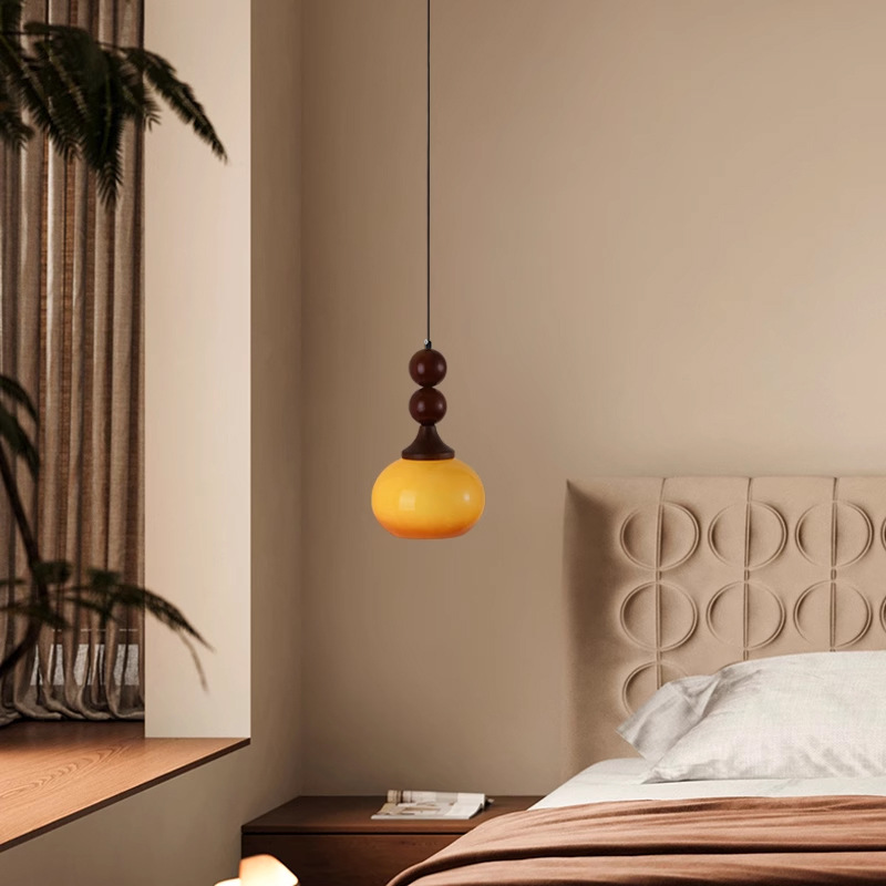 Lámpara de cabecera de la cama de aire de crema medieval retrógrada francesa dormitorio puede elevar una sola cabeza pequeña lámpara de cama cama principal lámpara de cabina