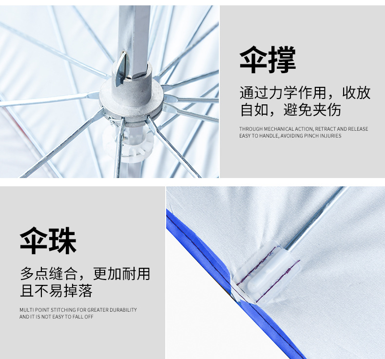 Junmabeng 2.1m Motorcycle Umbrella Canopy, Tricycle and Electric Vehicle Sunshade Umbrella, Sun Protection Umbrella, Durable Umbrella
