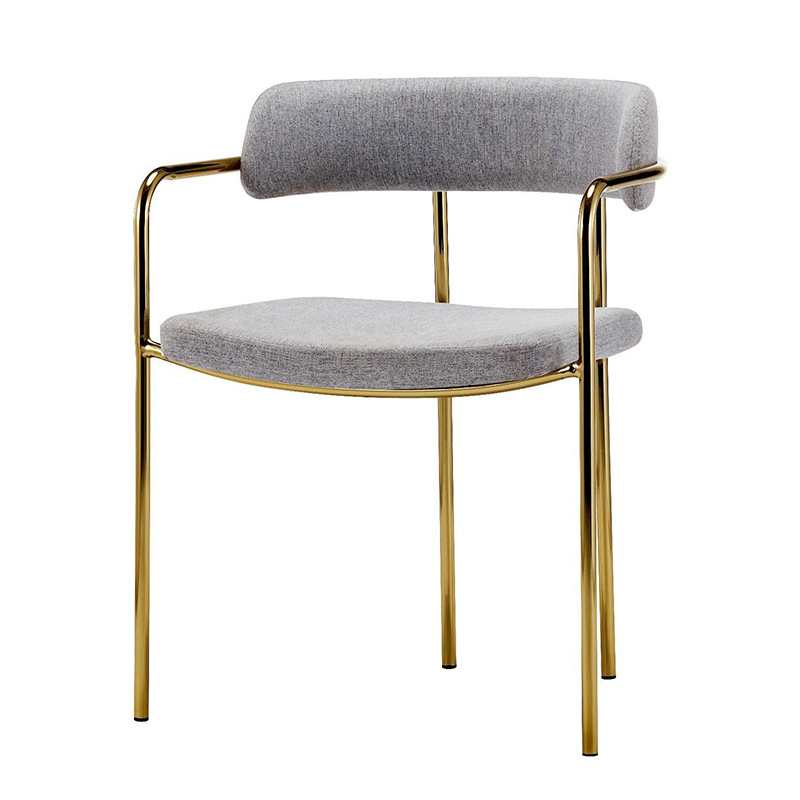Mesa de comedor transfronteriza silla del sudeste asiático comercio exterior lujo ligero tablilla de alta calidad italiana hierro forjado silla de comedor con respaldo