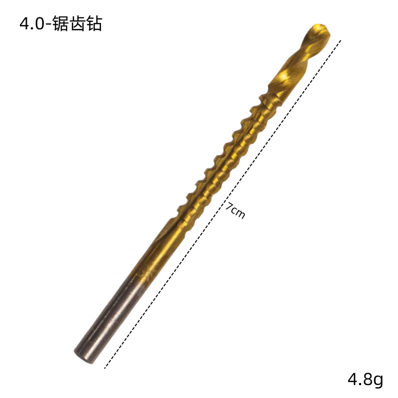 Taladro helicoidal dentado mango redondo de acero de alta velocidad 6 piezas para trabajar la madera taladro ranurado taladro de torsión dentado mango recto taladro dentado