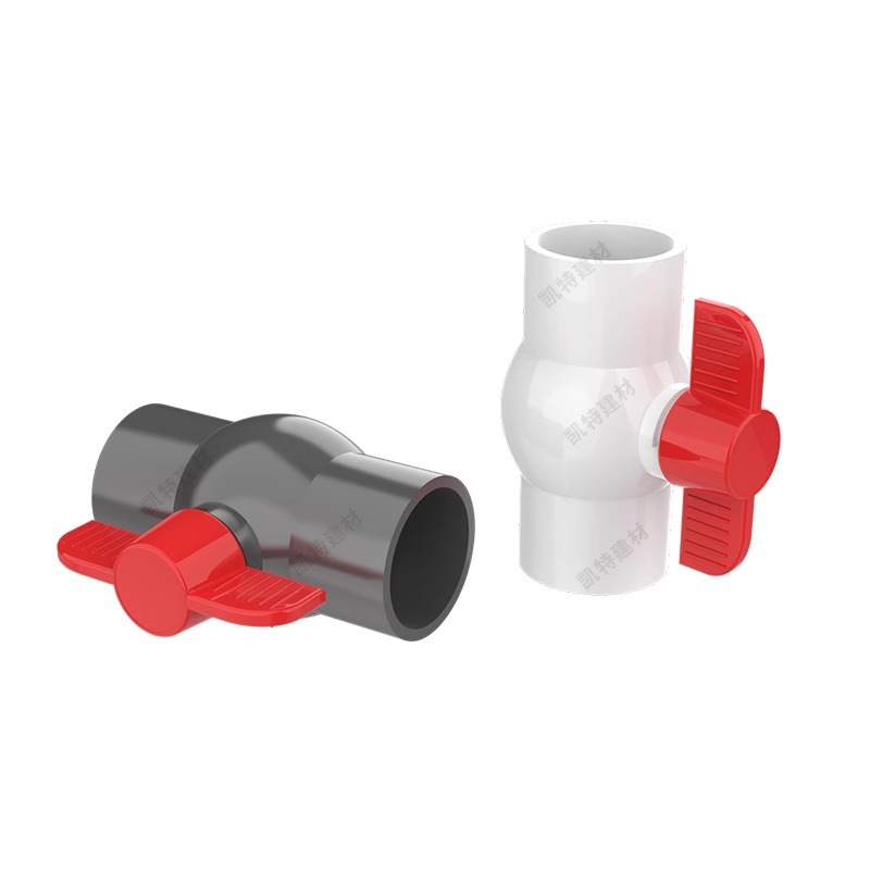 Válvula de bola de PVC Válvula de inserción de tornillo Diente interno20 25 32 40 50 63 75 90 110 160 200