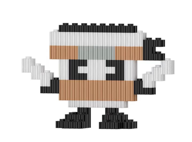 Compatible transfronterizo muñeca de dibujos animados creativos de Lego, pequeñas partículas, juguetes educativos ensamblados, bloques de construcción, regalos para estudiantes al por mayor