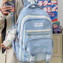 复古小众双肩包初高中生书包女学生大容量百搭双肩包休闲旅行背包