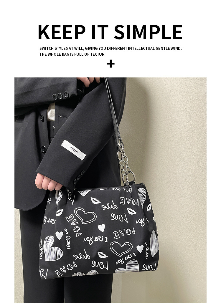 Damen Schultertasche Mit Muster Große Henkeltasche Als Shopper_voghion.com