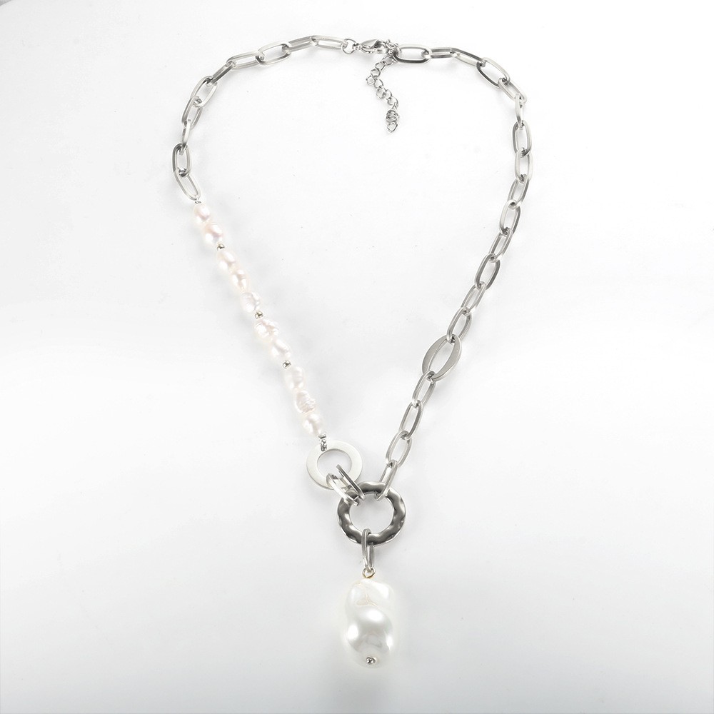 Collier de luxe en or K léger de créateur en acier titane ne se décolore pas amour bijoux pour femmes pendentif polyvalent chaîne de clavicule_voghion.com