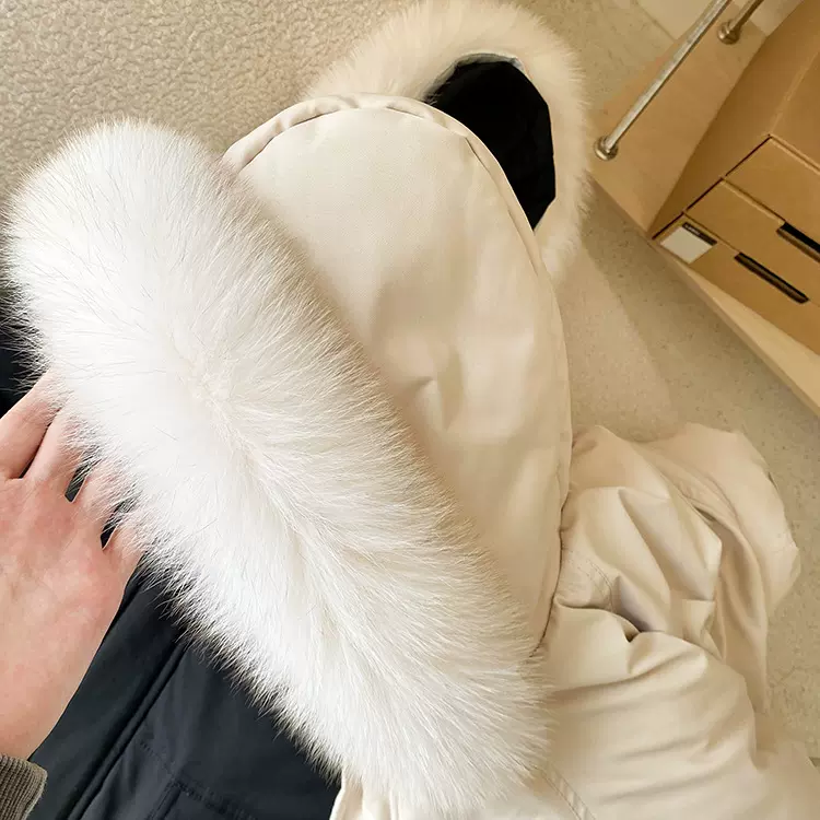 儿童羽绒服狐狸真毛毛领棉服连帽毛领专用 单毛领哦呵护脸颊Q084