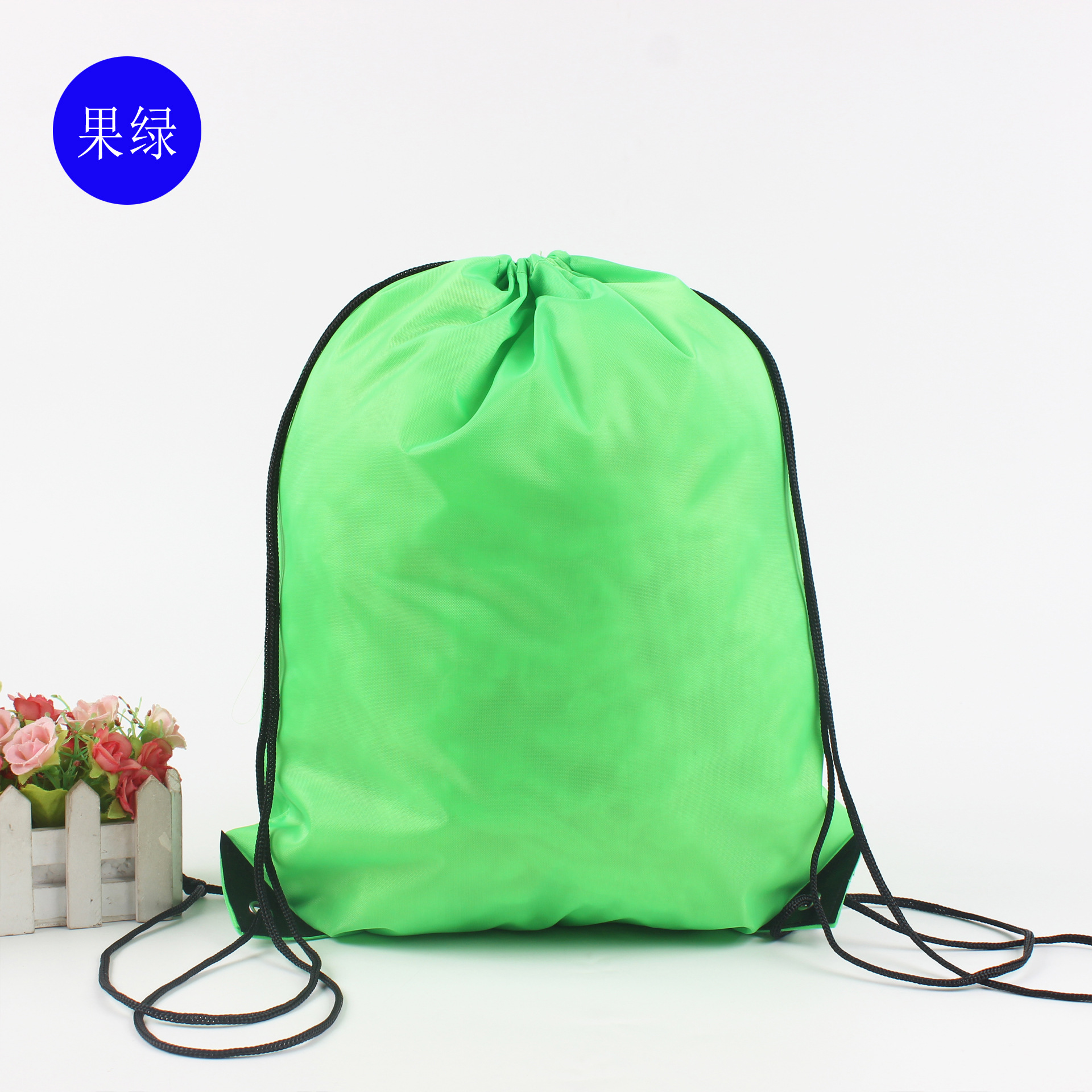 Fábrica directa 210D poliéster mochila con cordón mochila almacenamiento con cordón bolsa nylon publicidad bolsa logo image 12