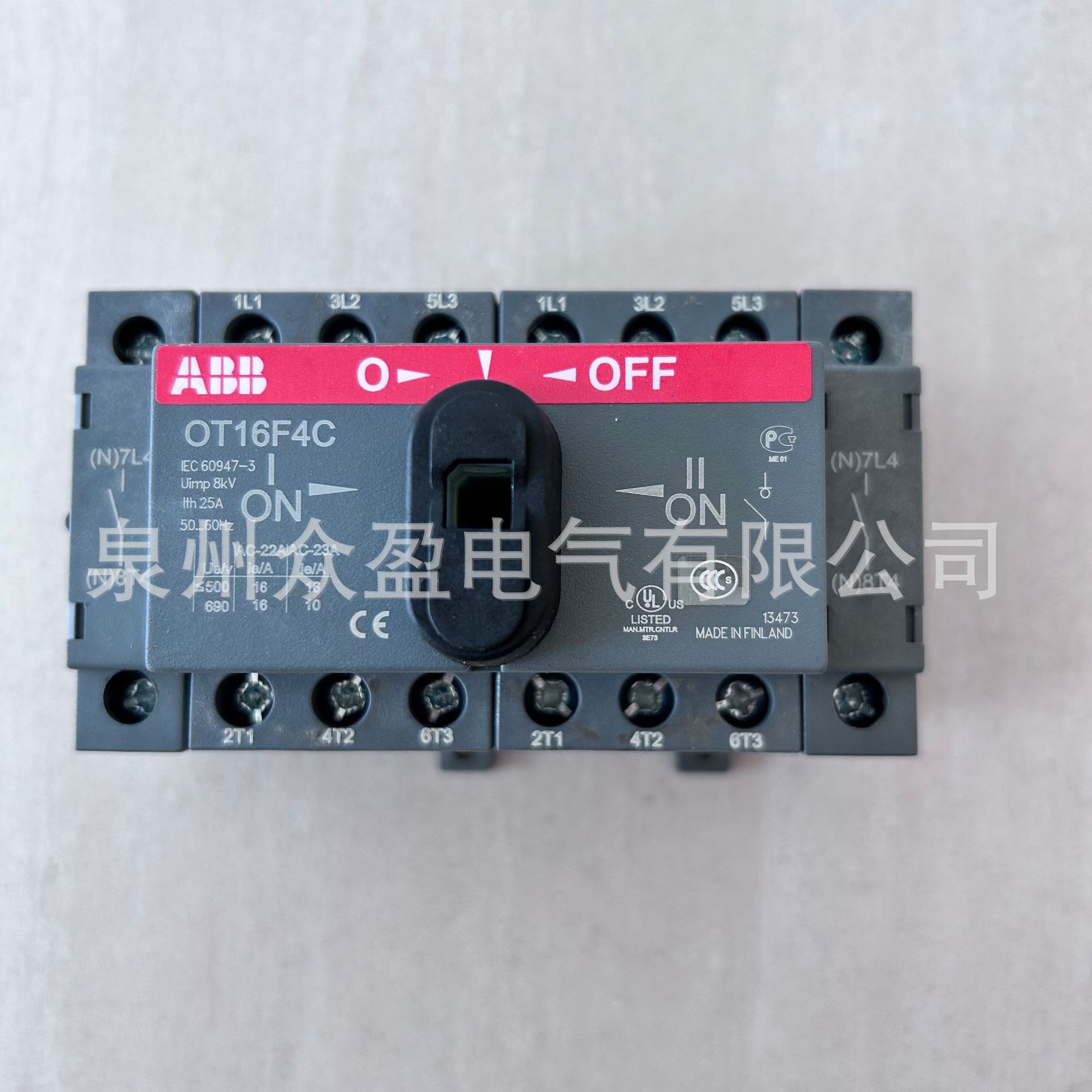 OT16F4C；10092091/ABB转换隔离开关全新原装正品