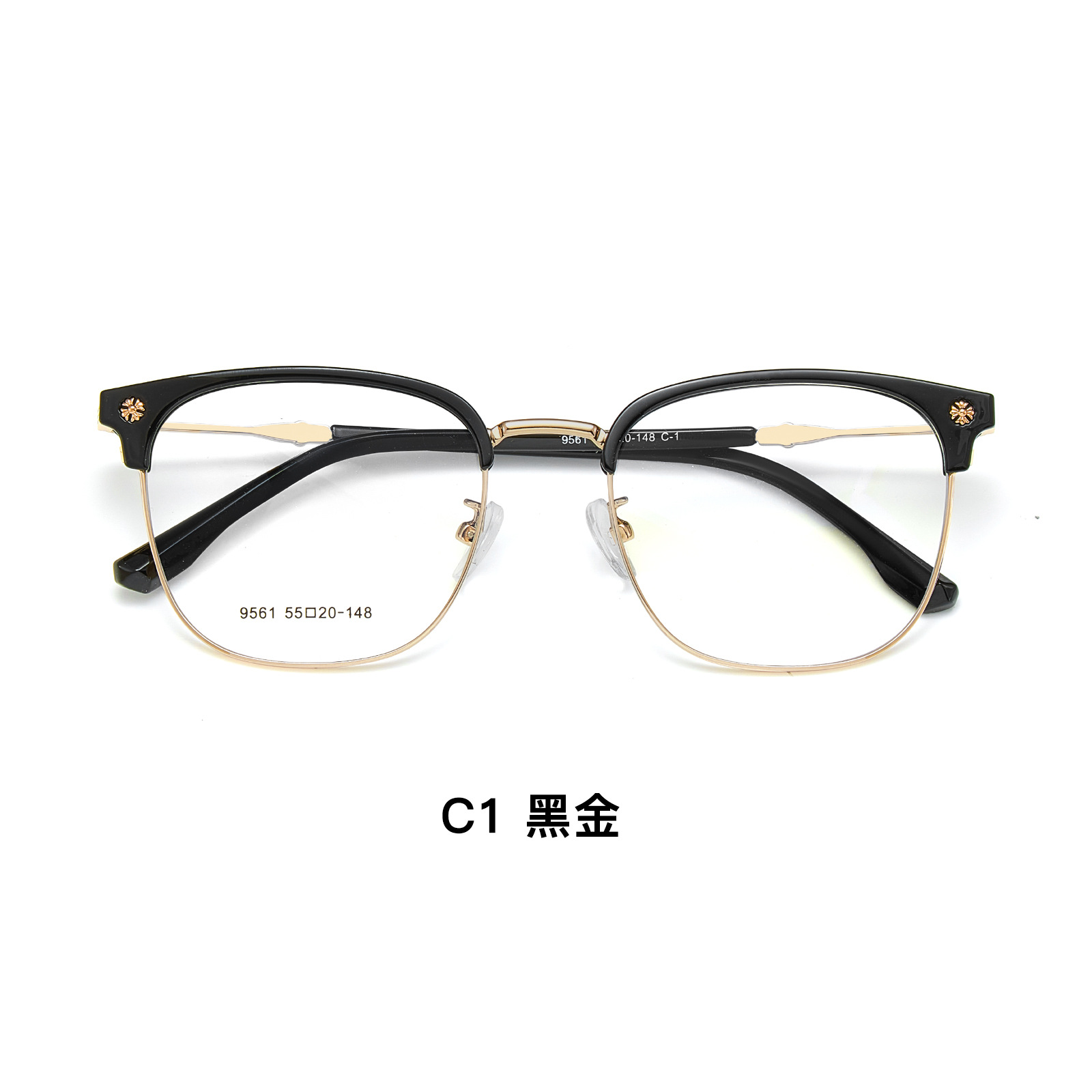 Modas de moda elementos medievales hombres cejas marco de gafas de aleación galvanizado al vacío tallado Danyang al por mayor espejos