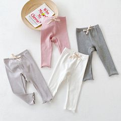 ins 2023 new autumn clothing baby girl cute fungus leggings newborn large pp long pants