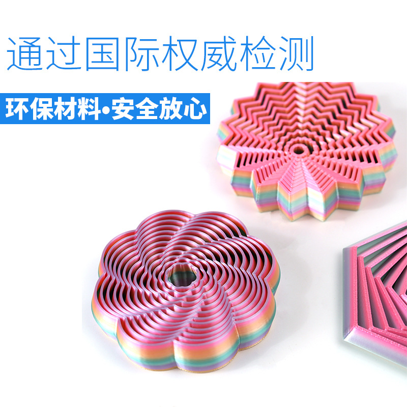 Transfronterizos en forma de flor torre de rábanos impresa en 3D juguetes apilados Puzzle Puzzle