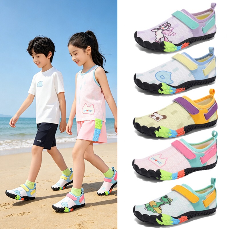 Cross-Border New Model Children's Beach Swimming Shoes, Comfortable and Breathable Water Shoes, Lightweight Quick-Dry Water Shoes, Outdoor Five-Finger Shoes