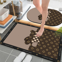 Optimal Soft Silicon Dioxide Clay Tile Mat Bathroom Water Absorbent Entrance Non-Slip Shower Foot Mat Bathroom Mat