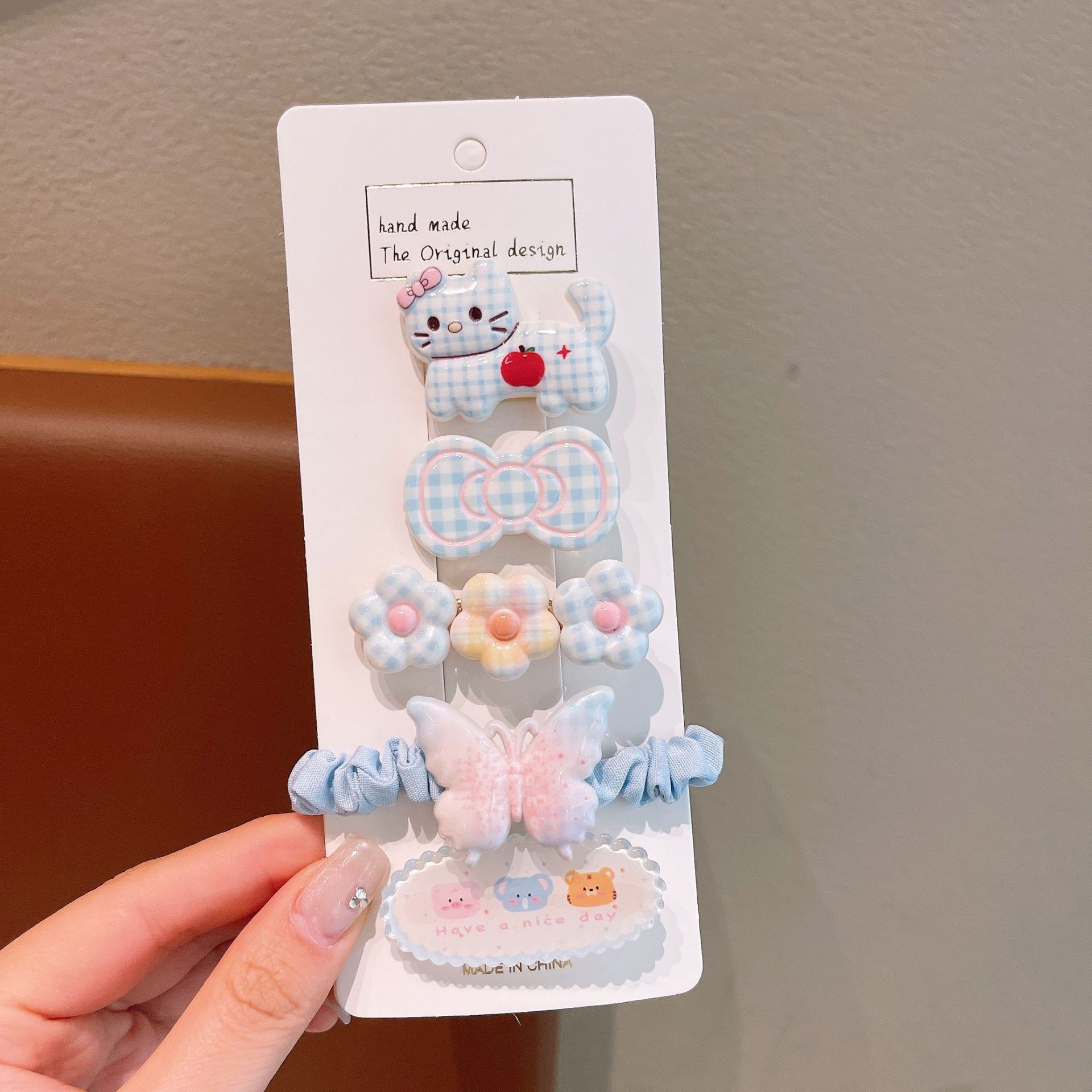 KULOMI Kids Hairpin Set Cute Sanli Pantalones Pequeñas Niñas Pequeñas Pequeñas