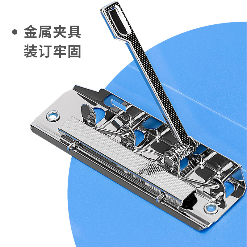 Délix A4 carpeta de archivos de doble fuerza abrazadera de abrazadera de cartografía de doble abrazadera de papel de prueba de estudiantes de oficina 5302ES