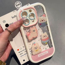波点西高地小狗四件套苹果16手机壳15promax奶油iPhone13女款14