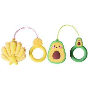 Cartoon avocado USB flash drive 64GB creative gift for friends U disk with rings interesting five-star shell USB flash drive