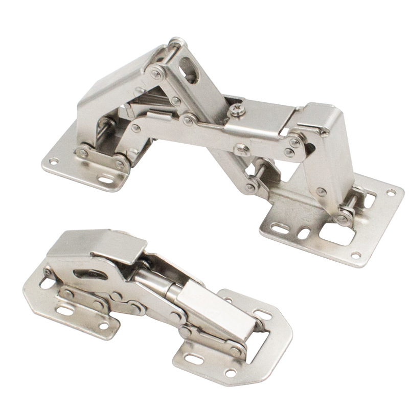 Bisagra de montaje abierto sin perforaciones Bisagra de puerta de armario sin ranuras Puerta de puente de armario Bisagra de puerta de resorte de gabinete Bisagra de cadena de puerta antigua