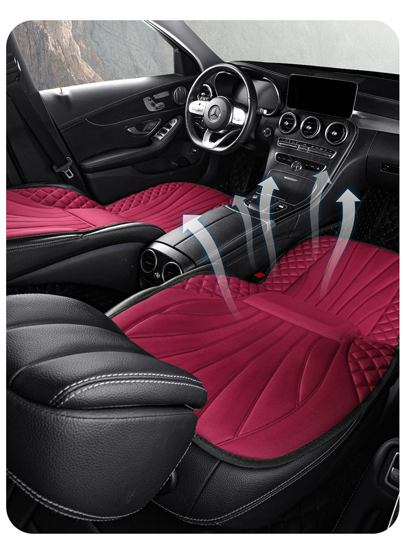 Breathable Fabric Seat Cushion for All Seasons, Suitable for Cars, Single-Seat Sedans, Office and Home Use