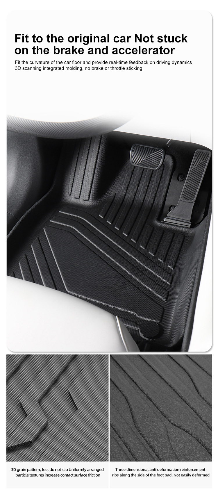 Suitable for 22-24 Models of Ford Everest Right-Hand Drive Cars, Waterproof Tpe Floor Mats and Trunk Mats