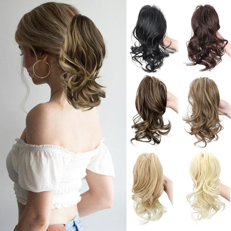 Women's Wig Clip Waterfall High Cranial Top Can Tie Ponytail Hairpin Back Head Shark Clip Ponytail Braid Cross-border Hot Sale Women's Wig Clip Waterfall High Cranial Top Can Tie Ponytail Hairpin Back Head Shark Clip Ponytail Braid Cross-border Hot Sale