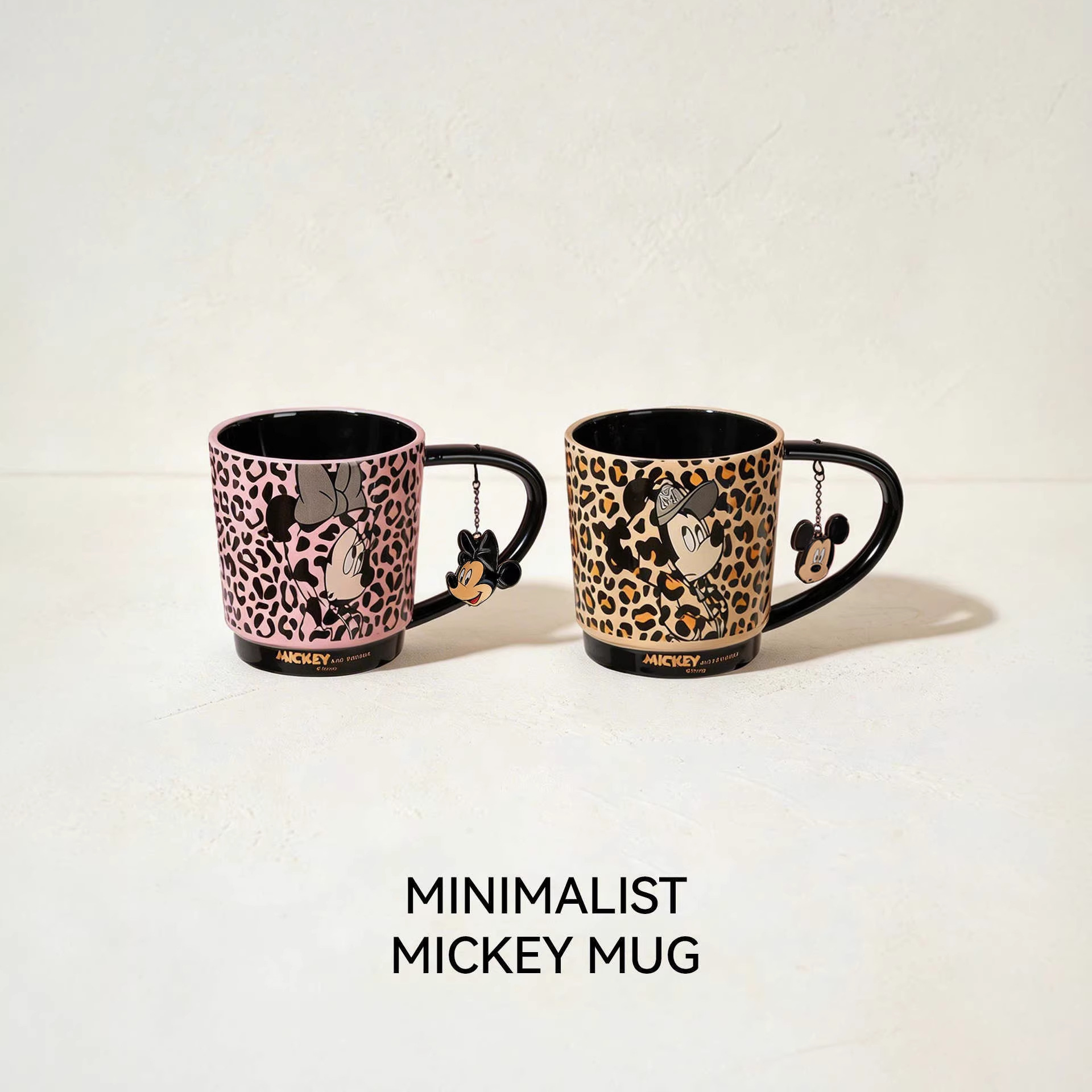 Disney Mikki və Minni keramika kubok, leopard naxışlı
