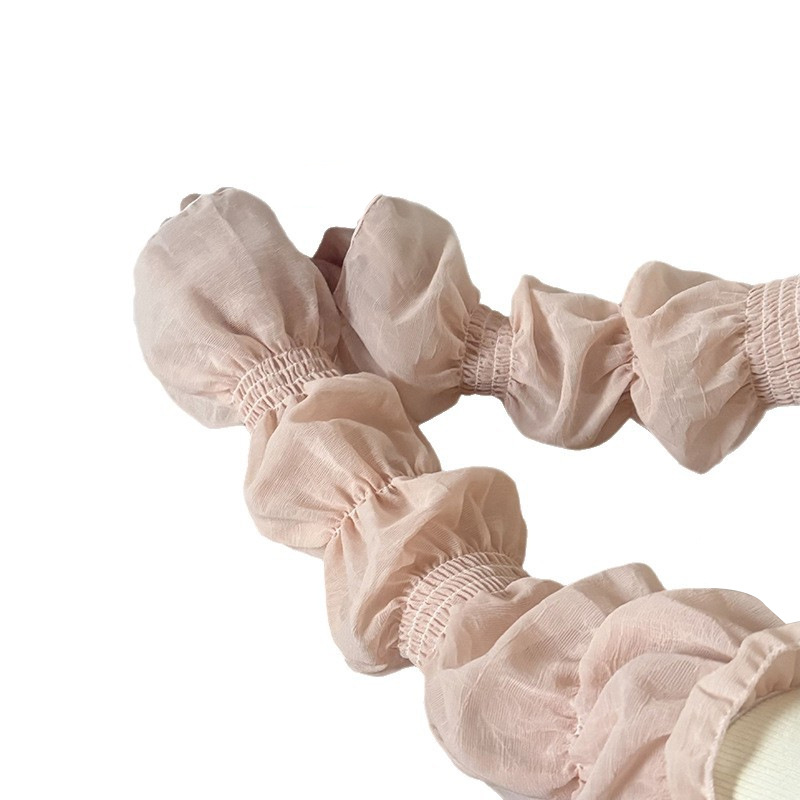 Super hermoso 2025 nueva manga de linterna fresca y dulce de alta calidad para mujer verano protector solar manga de trompeta versión extendida manga para exteriores