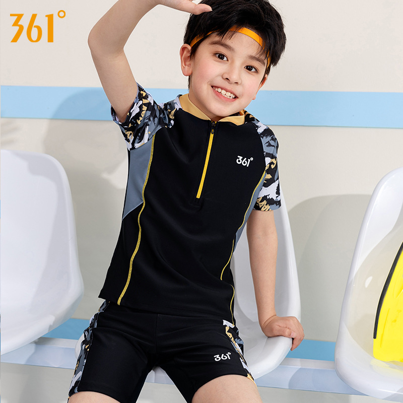 361 Children's Swimwear Boys Split 2025 New Sunscreen Middle and Big Kids Teenager Boys Swimwear suit