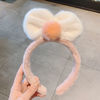 Plush headband, cartoon hairgrip for face washing, hairpins, hair accessory, with little bears, internet celebrity