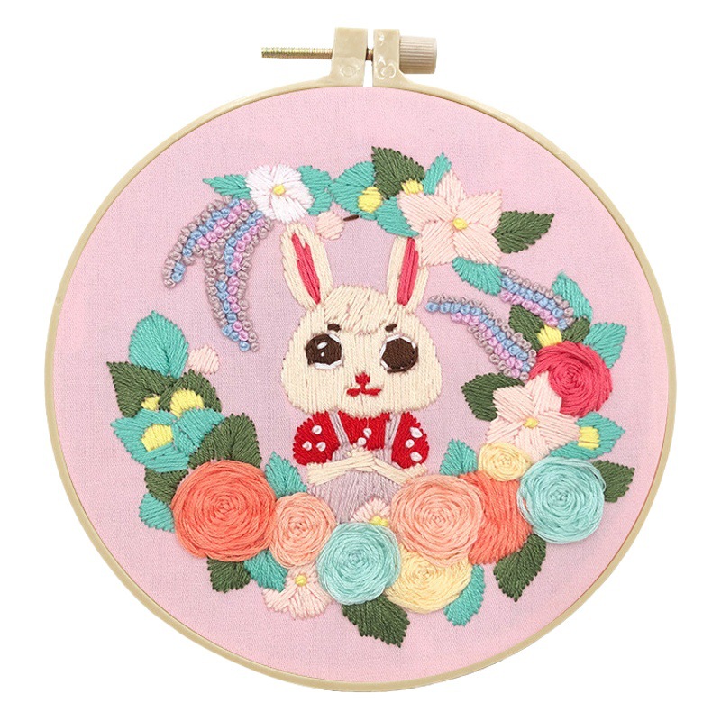 Original-bordado europeo hecho a mano Kit de tela Junior novato bordado creativo bordado DIY material paquete medio