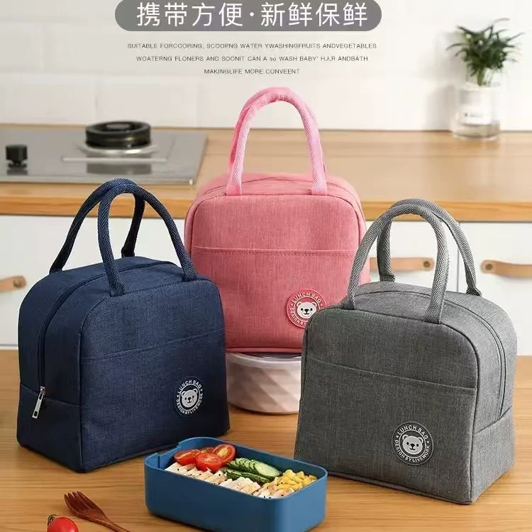 Алюминиевая фольга бенто сумка утолщает офисный работник ланч-бокс сумка сумка сумка утепленный мешок с рисом для студентов большой емкости оптом