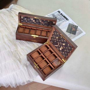 Cross-Border Spot 6, 8 Table Multi-Digit Wooden Leather Watch Storage Box Watch Jewelry Bracelet Display Box