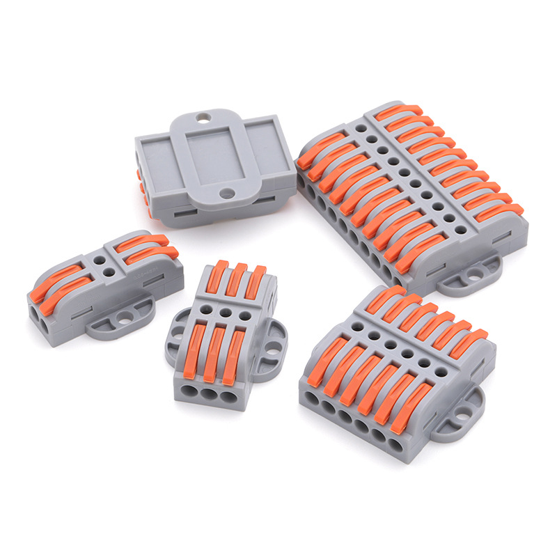 El divisor de cable del conector rápido tiene orejas para facilitar la fijación de cables duros blandos, terminales universales, dos en dos y dos en cobre puro