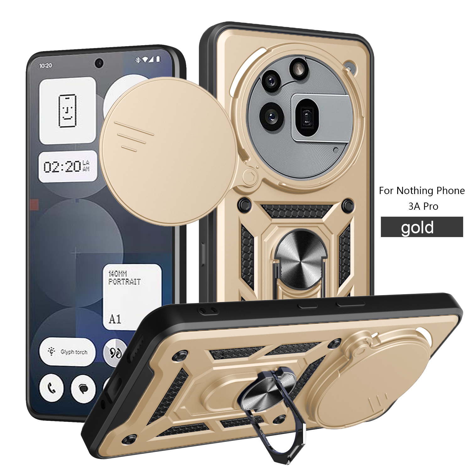 Ventana de empuje Shunjia Nothing Phone 3a Pro 5G funda para teléfono móvil TPU PC armadura cubierta protectora anticaída magnética image 1