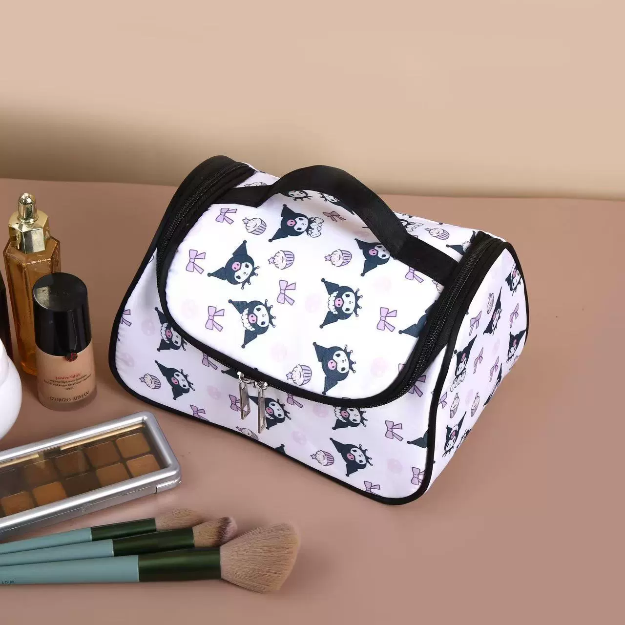 Sanrio, capacious cosmetic bag, high quality handheld storage system